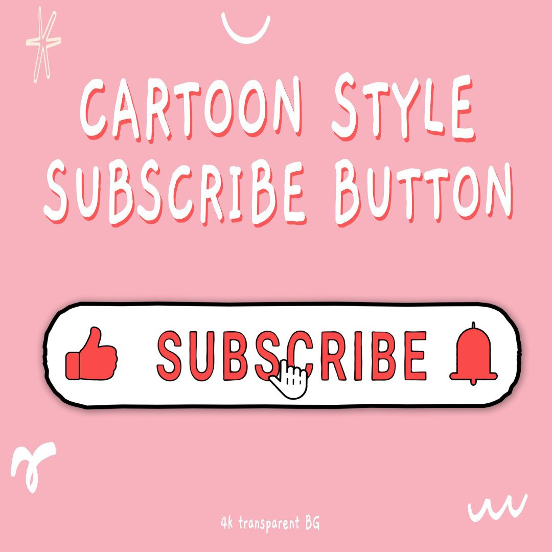 Cartoon Style Subscribe Button Animation With Like Notification after effects animation bell button call to action click icon like motion graphics mouse notification social media subscribe