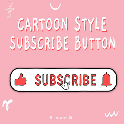 Cartoon Style Subscribe Button Animation With Like Notification after effects animation bell button call to action click icon like motion graphics mouse notification social media subscribe