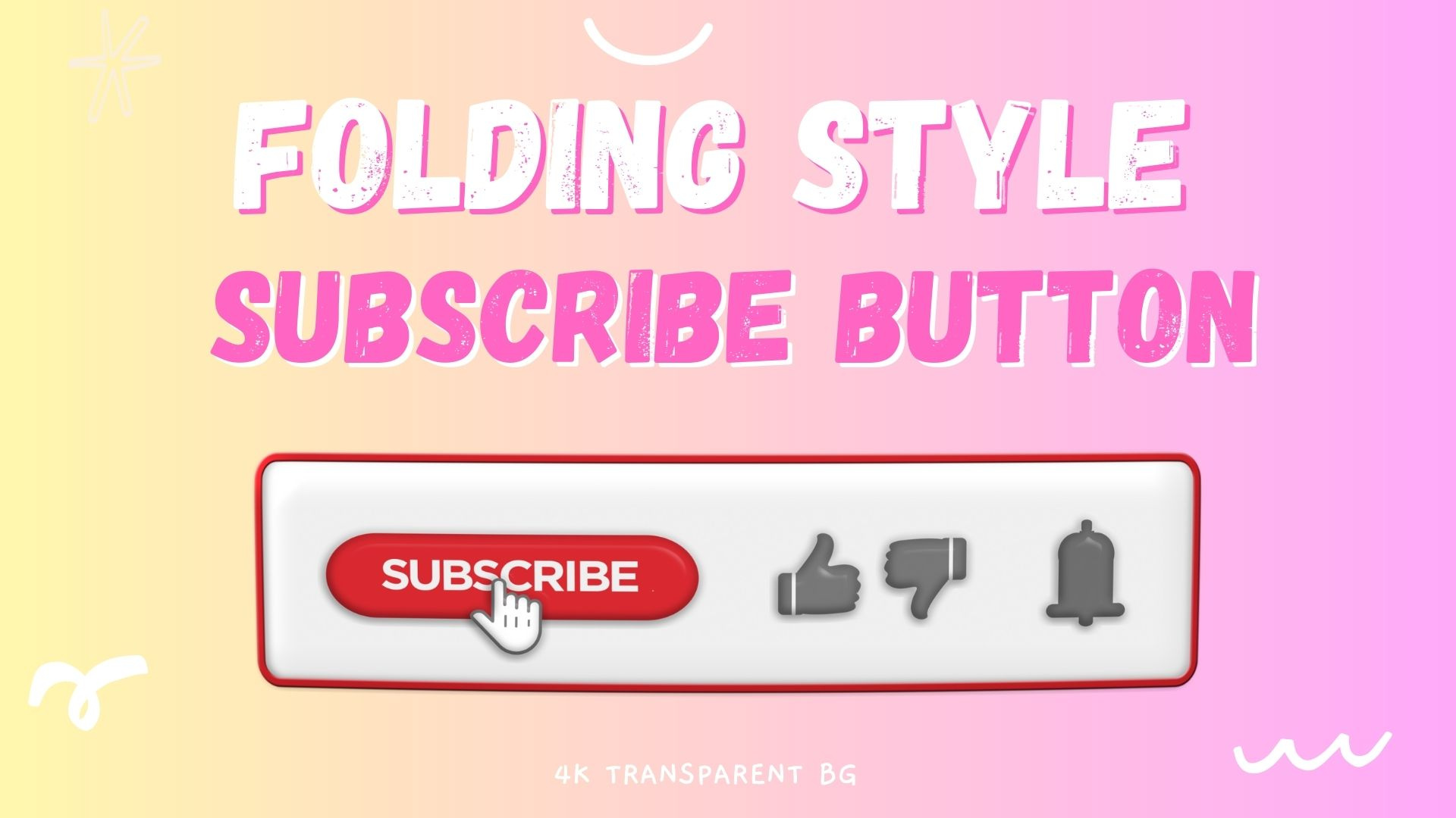 Folding Subscribe Button Animation With Like Dislike 4k after effects animation bell button call to action click like motion graphics mouse notification social media subscribe youtube