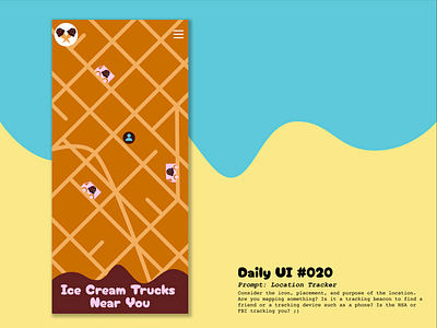 Daily UI #020: Location Tracker daily ui figma graphic design ice cream location tracker ui