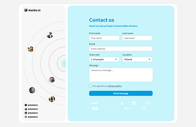 Simple contact form app ui ux