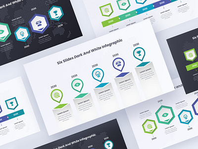 Infographic Design 5 Steps White and Dark Version business design elements infographic layout modern presentation process simple steps template