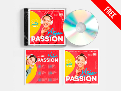 Free Extreem Passion CD Cover PSD Template album art album cover cd art cd cover cd cover design free free cd cover free psd free template freebie psd psd template