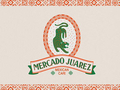 Mercado Juarez Mexican Cafe Branding americana brand branding cafe design drawing graphic design illustration inking jaguar logo mercado mesquite mexican restaurant spanish vintage