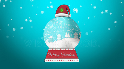 ❄️ 4K Snow Glass Globe Animation With Merry Christmas Text after effects animation background christmas design globe motion graphics new year snow glass