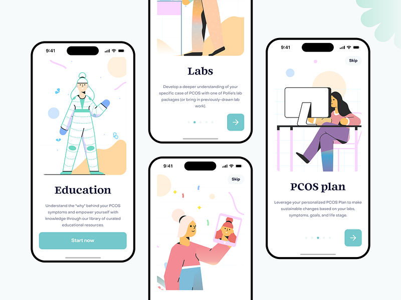 Pollie android animation app art direction branding design direction design system health iconography illustration ios iphone logo minimal motion product design startup tech ui ux