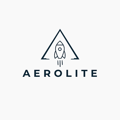 AEROLITE Rocket ship logo app branding design graphic design illustration logo minimalist