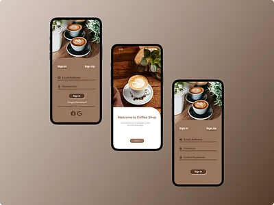 Coffee app adobe illustration adobe photoshop app app design application design branding coffee app design figma graphic design illustration logo play store design ui ux vector