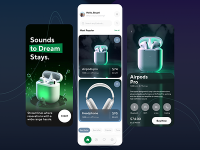 Redefining the E-Commerce Experience for AirPods Mobile Ui airpods airpodsui appdesign creativeui digitalshoppingui e commerce graphic design intuitiveui minimalistux minimalui mobileapp nextgenui responsiveui shoppingapp sleekdesign ui uiux ux