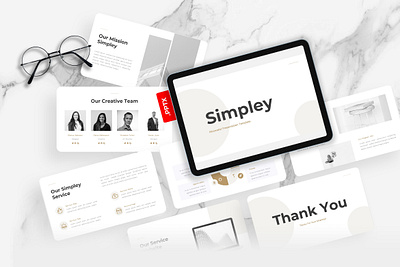 Simpley PowerPoint Template brown business grey gsl key minimalist modern powerpoint ppt pptx presentation template simpley ui website