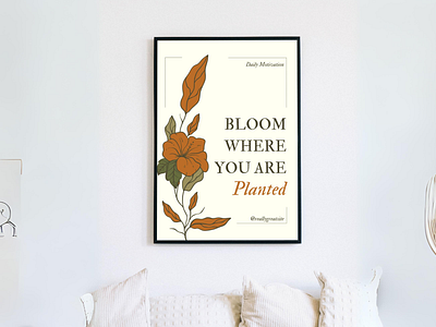 Minimalist Vintage Floral Daily Motivatio canva canvatemplate daily motivation design design graphic v graphic design motivate motivated