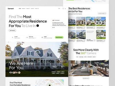 Garment - Real Estate Landing Page ✨ apartment architecture clean home page landing page landing page design property real estate real estate agency real estate website rent residence ui web web design web ui website