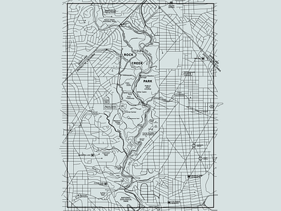 Outline View of Rock Creek Park print