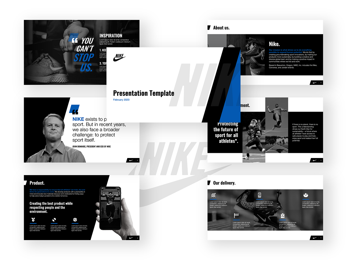 Nike Presentation Template by Rizkialdy Suja Pratama on Dribbble