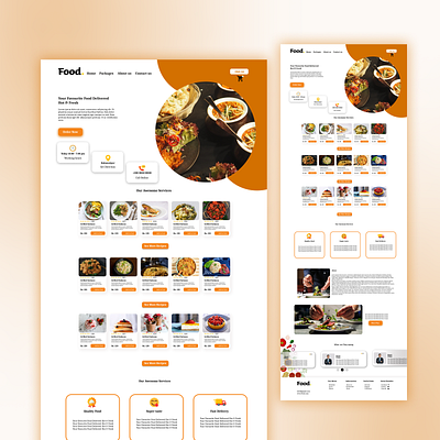 Food Website Design app app design branding design food graphic design illustration logo ui ux vector website website design
