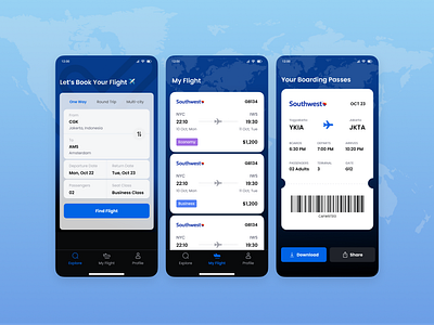 Flight Booking Mobile App app booking design filght booking interface mobile app ui uxui