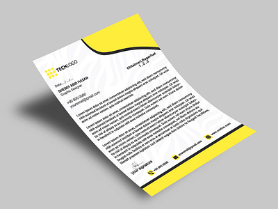 letterhead Design Project company corporate design ideas inspiration letterhead mockup restaurant template