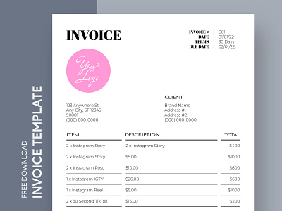 Invoice With Logo Free Google Docs Template bill business docs document free google docs templates free template free template google docs google google docs invoice invoice with logo invoice with logotype invoices pay payment print printing sales template templates