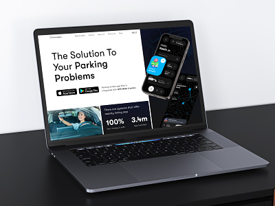 Marketing Page - Parking Apps mobile apps mobile parking orenjistudio parking apps parkir promotion apps