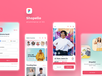 Shopello - eCommerce Mobile App UI Kit app components design design system ecommerce figma mobile shop ui ui kit