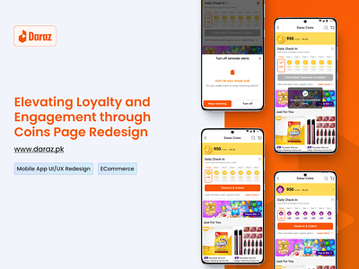 Daraz App Coins Page Redesign - UI/UX Design designer portfolio mobile app product design ui ux uidesign