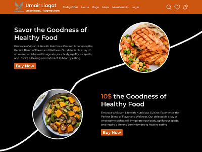 Healthy Food Landing Page Design dashboard figma food food design foodwebsitedesign healthyfood restaurant restaurant website design ui ui ux ux web design webapp webdesigninspiration website design