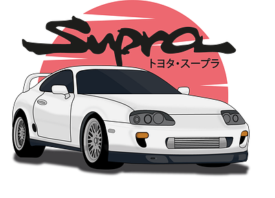 Toyota Supra MK4 design graphic design illustration vector