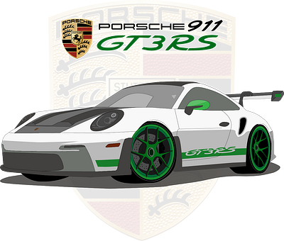 Porsche 911 GT3 RS design graphic design illustration vector