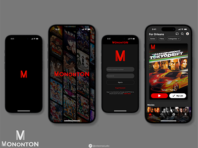 Mononton - Streaming Movie App UI Design ui