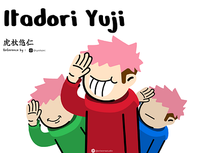 Itadori Yuji - Anime Character Illustration illustration