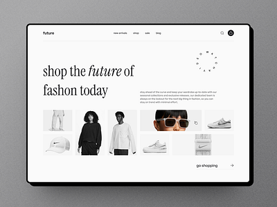 Concept design for a fashion brand ui web design website design