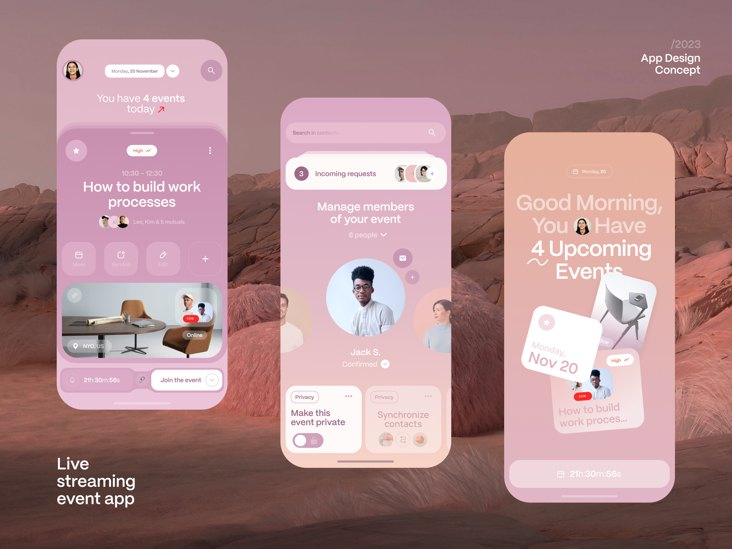 Events App by Bogdan Falin for QClay on Dribbble
