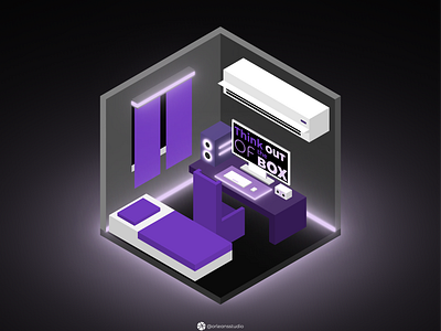 Gaming Room - Isometric Design isometric