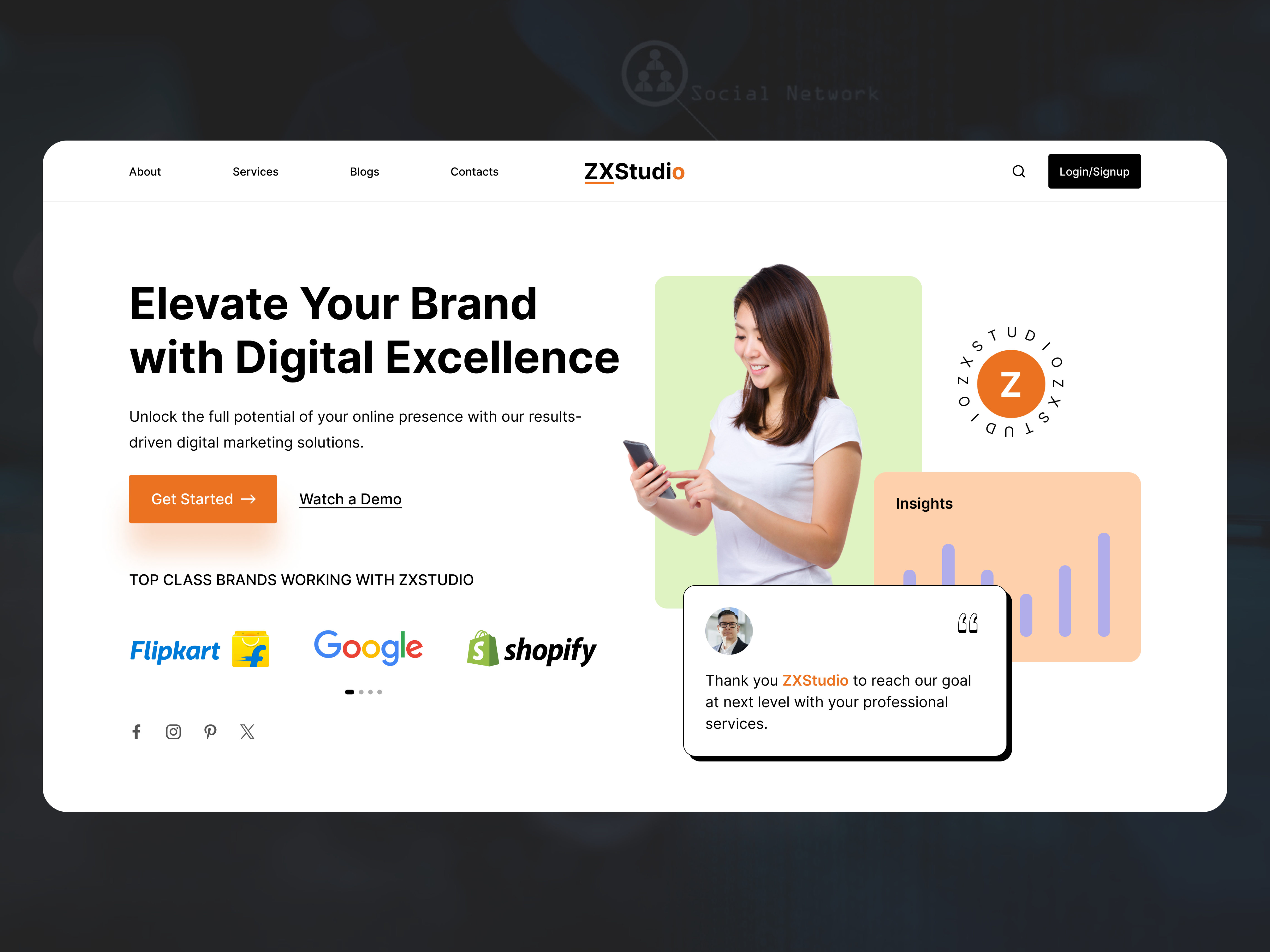 Digital Marketing Landing Page By Bhavesh On Dribbble