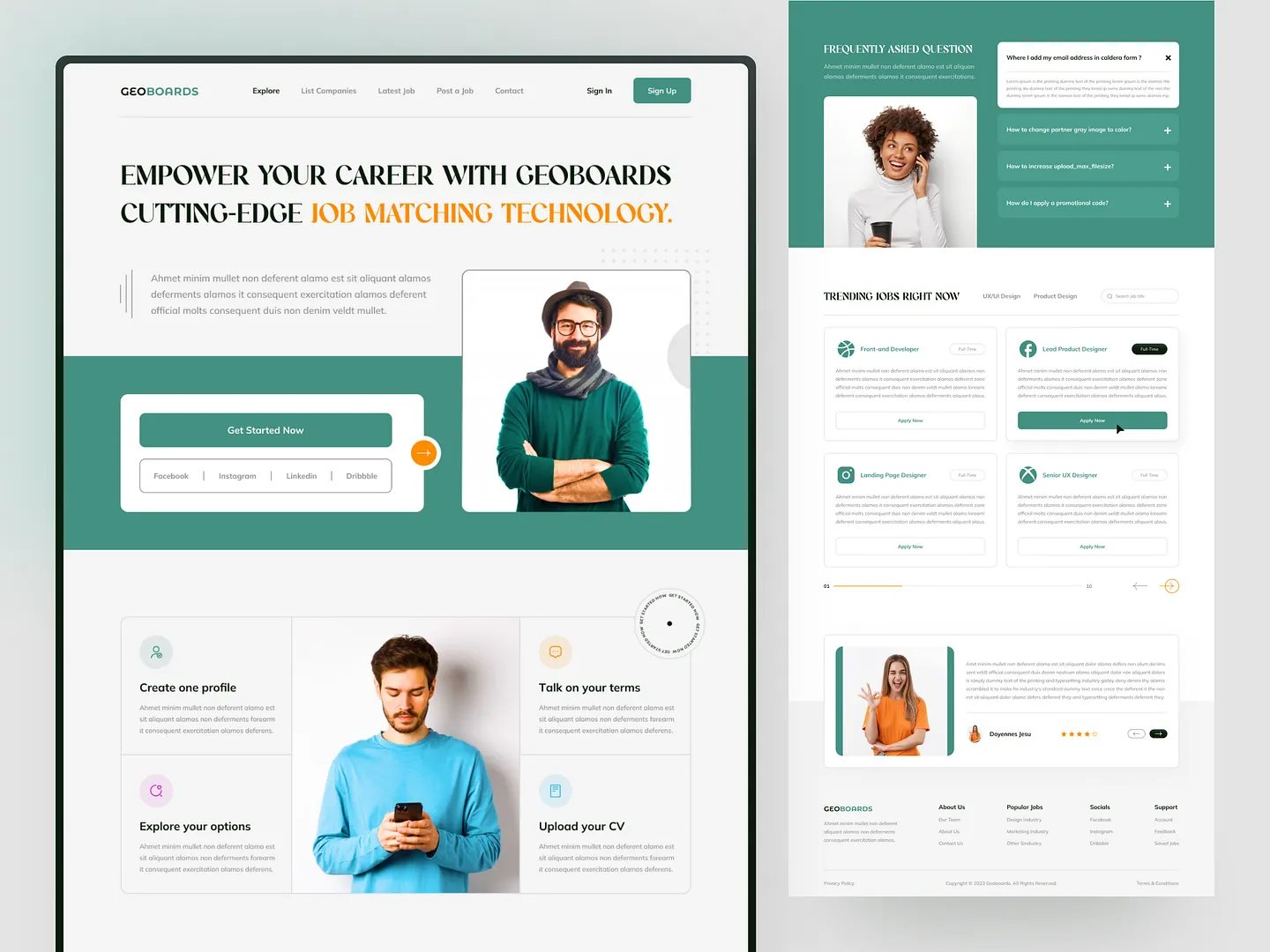 Innovative Job Board Website Design for Career Empowerment