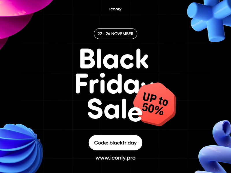 Iconly Pro Black Friday black friday blackfriday design discount icon icondesign iconography iconpack icons iconset illustration off ui