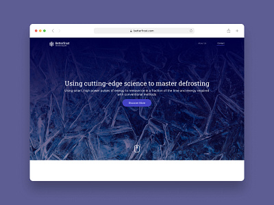 Betterfrost landing page technologies uiux website