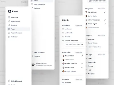 Sidebar application filter filter sidebar kanban kanban board menubar minimal navbar navigation bar navigation sidebar sidebar sidenav software task manager tool web app web application white