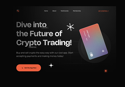 CryptoPro Exchange Banner 2023 ui branding crypto crypto banner crypto landing page crypto ui dark theme dark web design landing page modern banner mr chaudhari orange theme tranding ui transparent card ui uiux web design website ui