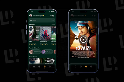 Movie Film Viewing Mobile App Cinema ✨ appdesignar cinema film film app movie movie app streaming streaming app ui ux watch movies