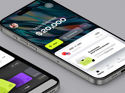 Drivo app design crypto currency dark design minimal modern online