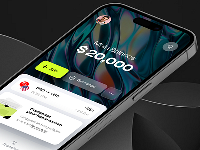 Drivo app design crypto currency dark design minimal modern online