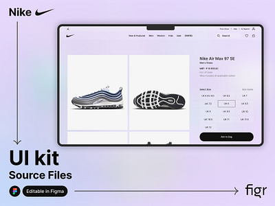 Nike Web UI (Recreated) branding design ecommerce editable figma free home page interface kit landing page mockup nike nike website puma shoes website template ui ui ux web design website