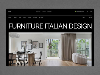 E-commerce for the Italian furniture branding design figma illustration landing page logo site ui ux web