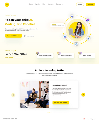 WEBSITE - Hero Section and Define Your Learning Adventure! abstract figma landing page typography ui uiux user experience user interface website design