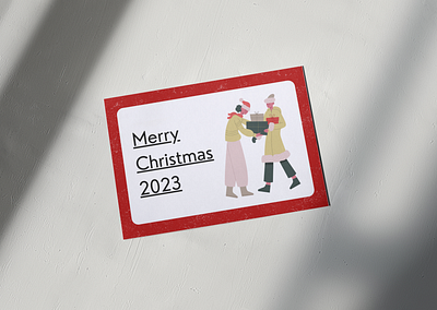 Red and White Christmas Pos Card artwork branding canva canva template christmas creative design graphic design illustration natal xmas