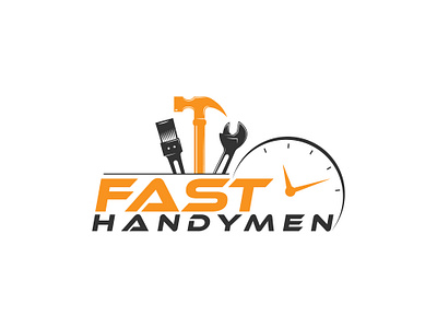 Fast Handymen logo designkite freelancer khalid freelancerkhalid graphic design jr7 designer shuvorahman01 signature