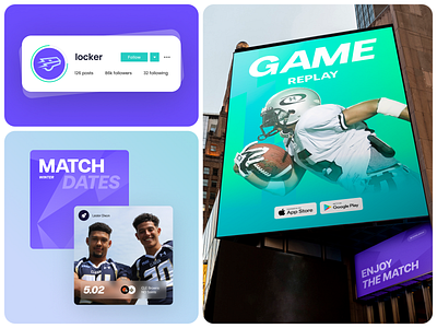 Locker Use Case brand branding football game graphic design inspiration nfl pattern poster quiz sport use case visual identity