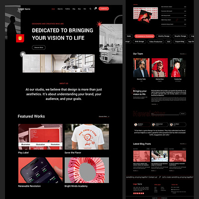 Home Page Design | Company Agency | Design Sample 3d animation app branding graphic design home page mockup design sample logo motion graphics ui