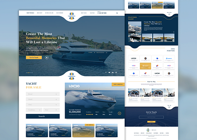 Yacht Shop or Yacht Rent Landing Page | UI Design landing page luxury web rent website shop website ui uiux design web design yacht yacht landing page yacht rent yacht rent web yacht shop web yacht website